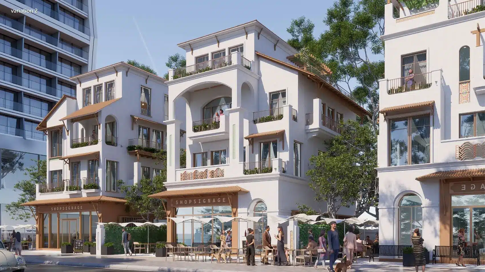 Khu biệt thự tại Blanca City, biểu tượng sống hiện đại hòa quyện với nét cổ điển châu Âu và văn hóa địa phương.