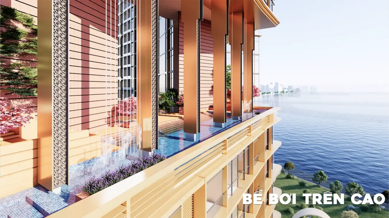 Bể bơi trên cao tại Charmora City – Khu đô thị ven sông, đẳng cấp quốc tế.